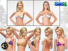Sims 4 — American Apparel Shiny Triangle Top Bikini by Cuaatje — American Apparel's Shiny Triangle Top Bikini with ties