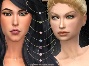 Sims 4 — Light Dot Diamond Necklace by alin2 — A delicate, pretty and subtle dot of light necklace, made of diamond, also