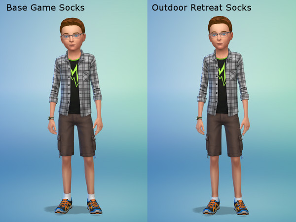 Sims 4 — Outdoor Retreat Socks Conversion for Children(Unisex) by Dragonbowl5672 — Outdoor Retreat needed A conversion of