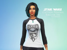 Sims 4 — Star Wars Captain Phasma Raglan Tee by korialis2 — A black and white raglan t-shirt with Captain Phasma's Troop