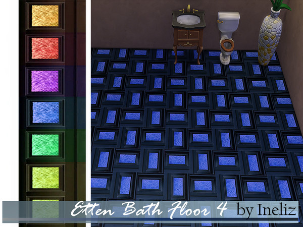 Sims 4 — Etten Bath Floor 4 by Ineliz — Bathroom linoleum in 6 colors. 