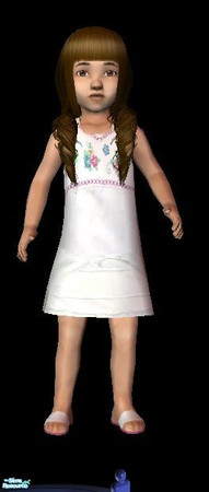 Sims 2 — Cute as can be - White Halter by kollens — White halter top with skirt