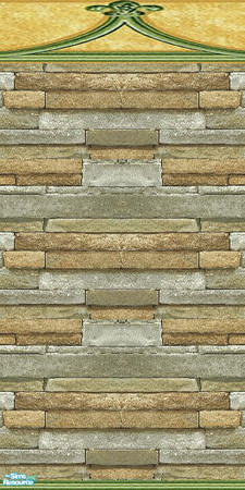 Sims 2 — Castle Wall - Multicolored with paneling by Sheera — Part of my Castle Walls and Floors Set. Enjoy!