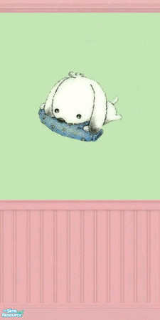 Sims 2 — Shiro Petto Set - Wallpaper 3 by curemad — Wallpaper to match Shiro Petto girl's grow-up set. 