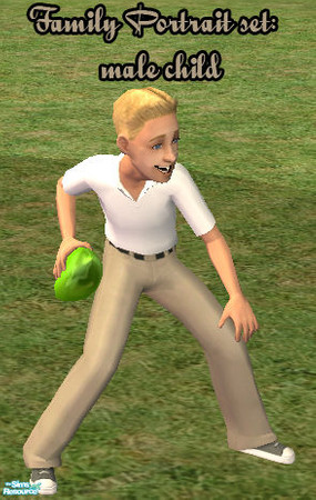 Sims 2 — Family Portrait Set - Male Bottom by buckeye906 — Although this family of sims may not be the most photogenic,