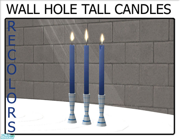 Sims 2 — Wall Hole Tall Candles  by linegud — A set of recolors of my tall candles from my wall hole knick knack set. Use