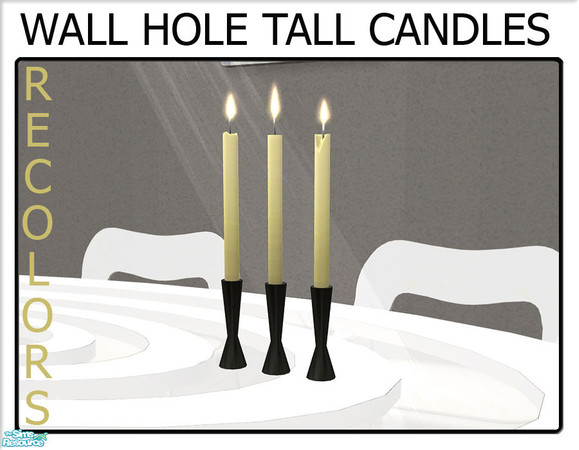 Sims 2 — Wall Hole Tall Candles  by linegud — A set of recolors of my tall candles from my wall hole knick knack set. Use