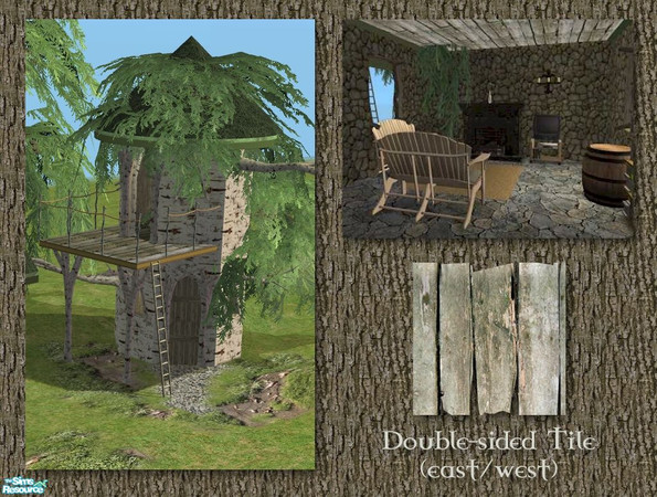 Sims 2 — Double sided Broken Planks (East) by Cyclonesue — A double-sided floor tile (acts as a ceiling too!). This is