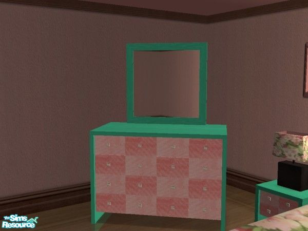 Sims 2 — Serenity Bedroom - Mirror by MysticVelvet — Mirror with Green frame to match my Serenity Bedroom.