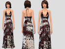 Sims 4 — Leopard Maxi Dress by Weeky — Printed Leopard dress comes with new mesh. For everyday, party and formal. 