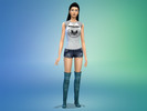 Sims 4 — Ramones Shirt - Outdoor Retreat needed by Suchorski — Ramones shirt made with the logo and a default shit of the