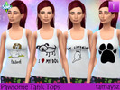 Sims 4 — Pawsome Tank Tops by tamaysz — Pawsome Tank Tops are available in four prints, and is suitable for Female Teens,
