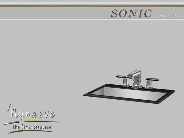 Sims 4 — Sonic Kitchen Sink by NynaeveDesign — Sonic Kitchen - Sink Located in Plumbing - Sink Price: 300 Tiles: 1x1