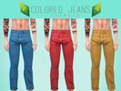 Sims 4 — Colored Jeans by Layneth — For Male. Age Appropiate: Teen, Young Adult, Adult and Elder. Outfit Type: Everyday