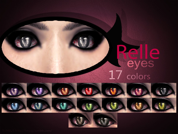 Sims 4 — Relle eyes by freqqy — set of 17 eye colors for males and females age:teen+ 