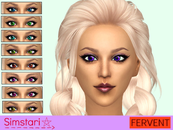 Sims 4 — FERVENT eyes  by Simstari — A variation of 9 colors of FERVENT eyes. - compatible with both genders - teens