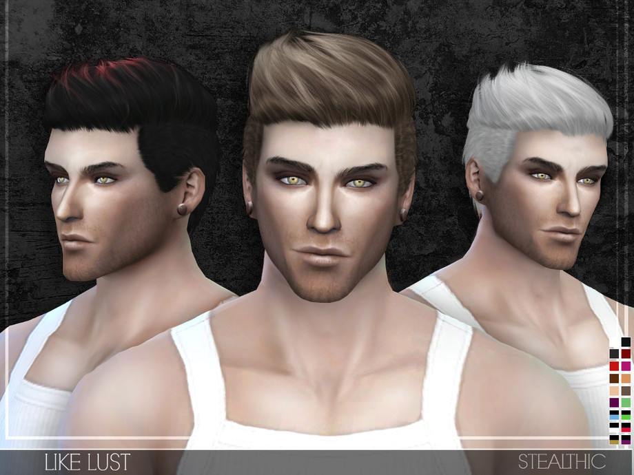 The Sims Resource - Stealthic - Like Lust (Male Hair)