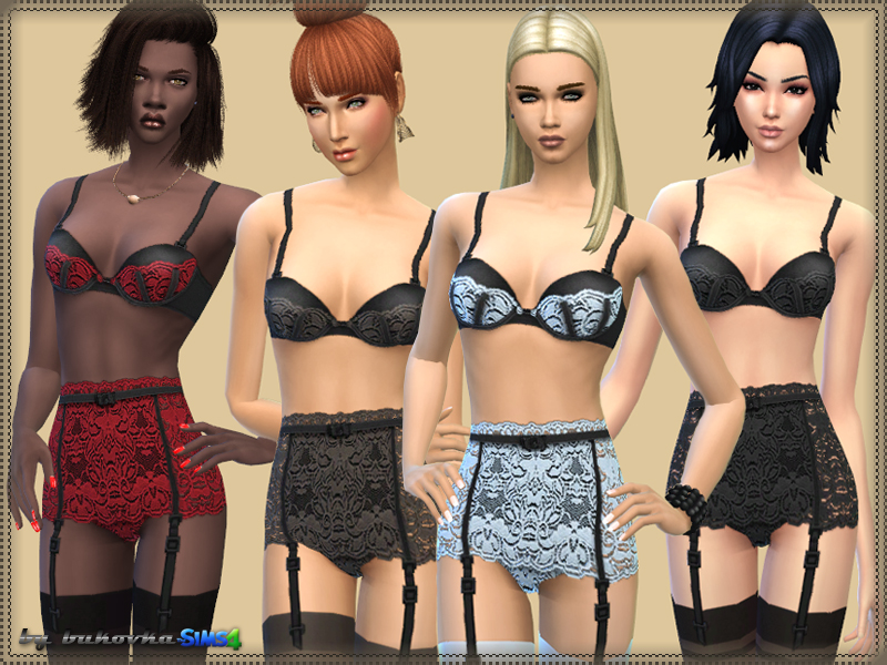 Sims 4 - Lace Underwear by bukovka - Lacy underwear for women. 