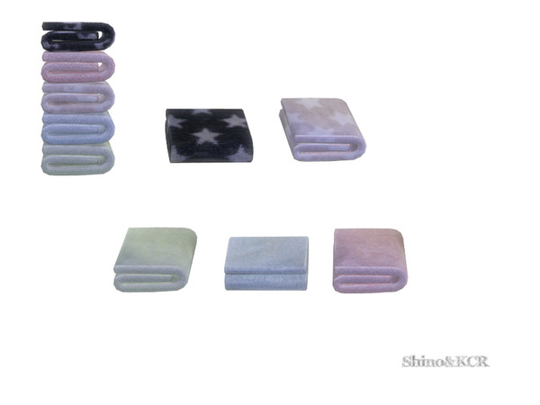 Sims 4 — Art Deco Bathroom - Towel Recolors by ShinoKCR — Fluffy thick Towel, stackable