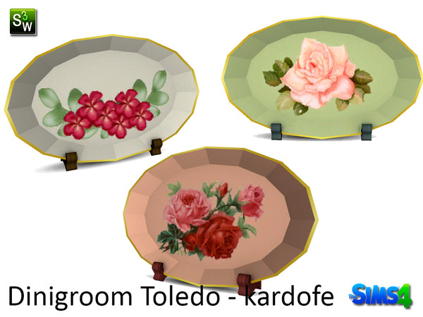 Sims 4 — kardofe_Dinigroom Toledo_ Salad bowl by kardofe — Porcelain bowl, placed on a stand