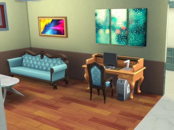 Sims 4 — Nature Triptych Painting by Luqque — Triptych painting, with nature and sunset images. Standalone. Does not