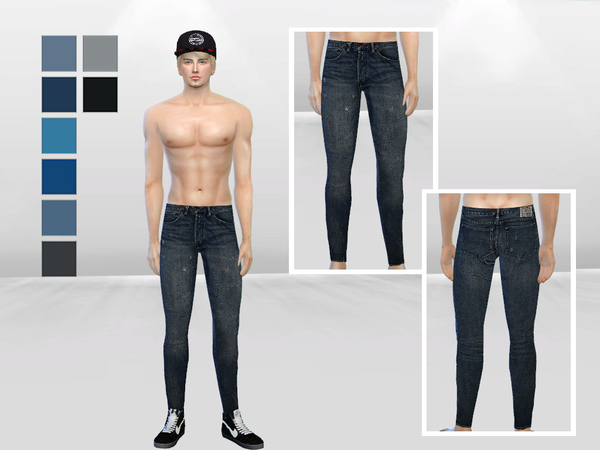 The Sims Resource - Apex Version 2 Plain Skinny Jeans
