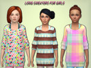 Sims 4 — Long Sweater for girls - Get To Work needed by NiteSkky — 4 Prints, Stand Alone, Girls only, Custom CAS