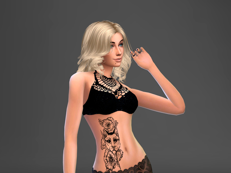 The Sims Resource - cute tattoo on his stomach for a girl.