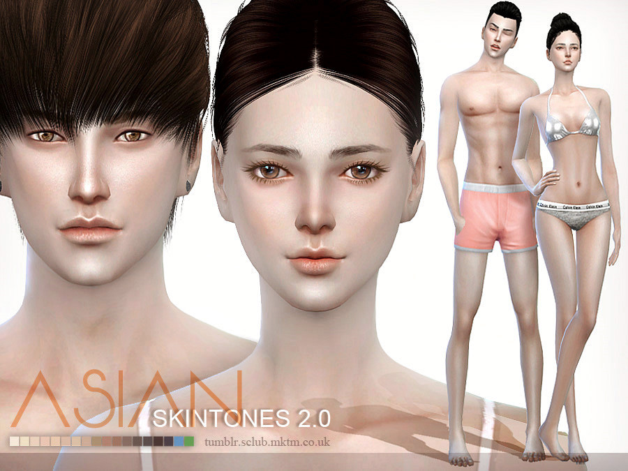 Sims 4 - ASIAN skintones2.0 ALL AGE by S-Club by S-Club - New skin: asian s...