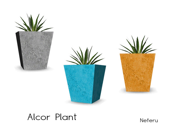 Sims 4 — Alcor Plant by Neferu2 — Alcor Hallway_Plant 3 color options
