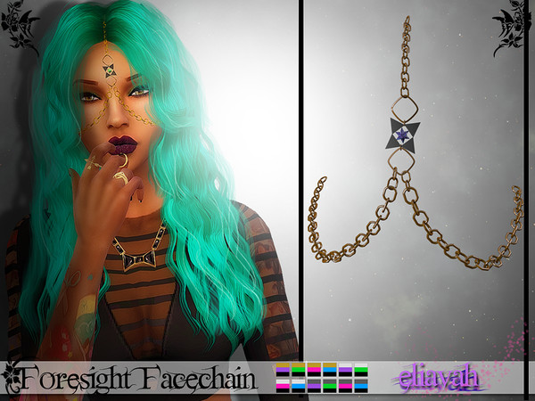 Sims 4 — Eliavah ~ Foresight Facechain by Eliavah — 12 variations available for Female and Male, and teen through elder
