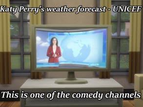 Sims 4 — Katy Perry's weather forecast in TS4 by Cruzo — Do you want to have a Katy Perry's weather forecast in TS4? Put
