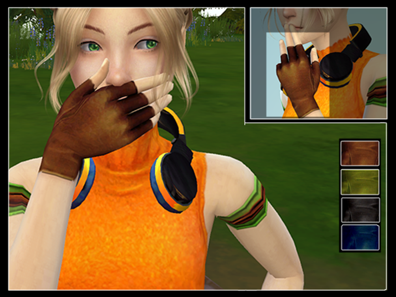 The Sims Resource Fingerless gloves for Rikku