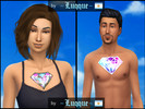 Sims 4 — Galaxy Diamond Tattoo - Male and Female by Luqque — This mod will add a diamond-shaped galaxy to tattoo your