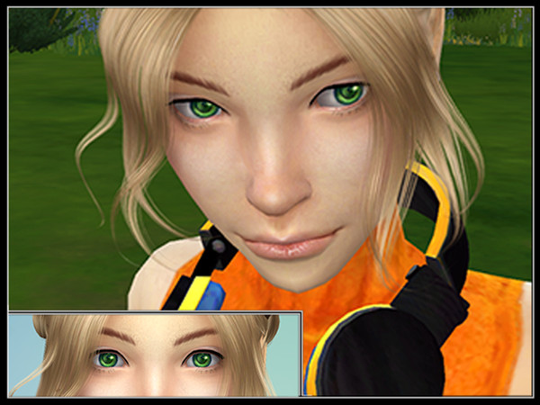 Sims 4 — RIkku eye by majdarts — Rikku's eye color from Final Fantasy X game. I have basic game and all its update + Get