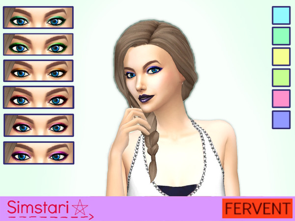 Sims 4 — FERVENT eye-shadow by Simstari — This creation is a collection of FERVENT eye shadows. - Female only - Teens