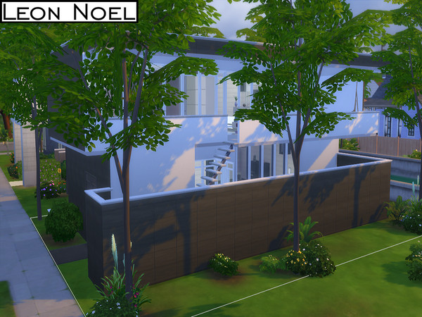 Sims 4 — HOUSE LN 2 by Noeltiersan — Small living 2.0! A black and white spacey silhouette for young couples who don't