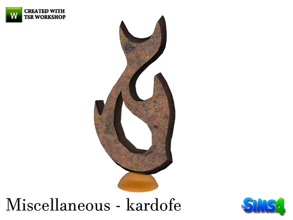 Sims 4 — kardofe_Miscellaneous_Fish sculpture by kardofe — Abstract sculpture of a fish 
