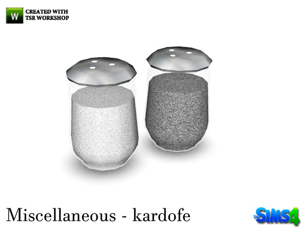 Sims 4 — kardofe_Miscellaneous_Salt and pepper by kardofe — Salt and pepper in glass jars 