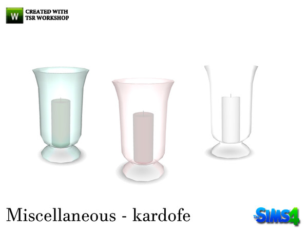 Sims 4 — kardofe_Miscellaneous_Vase with candle by kardofe — Glass vase with candle inside