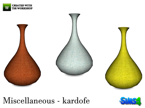 Sims 4 — kardofe_Miscellaneous_Vase by kardofe — Clay vase in three different colors