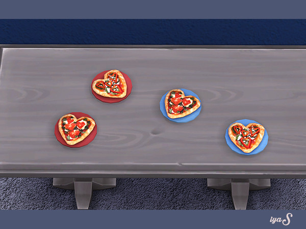 Sims 4 — Romantic Pizza by soloriya — Heart-shaped pizza looks delicious and romantic at the same time. Part of the Will