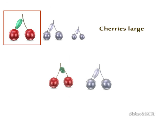 Sims 4 — Under Stair Deco - Cheries Large by ShinoKCR — Cute Metal Cherries, Chrome