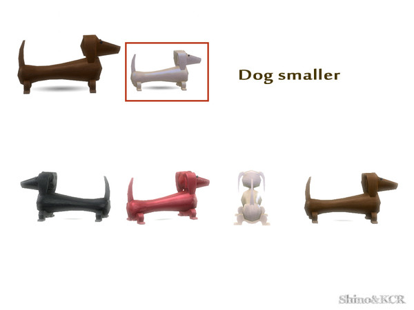 Sims 4 — Under Stair Deco - Dog Smaller by ShinoKCR — wooden Teckel Dog