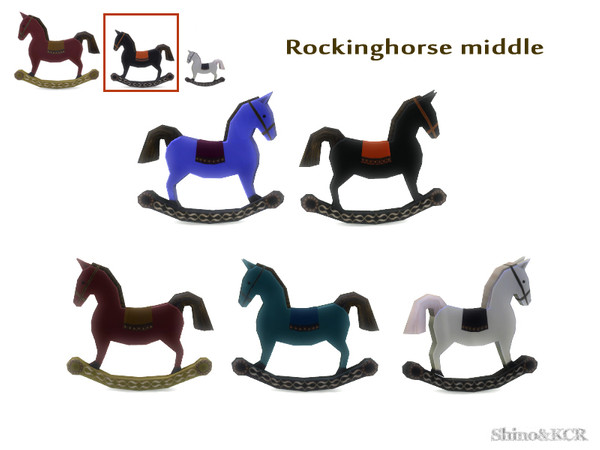 Sims 4 — Under Stair Deco - Rocking Horse Middle by ShinoKCR — Small Deco Rockinghorse, painted