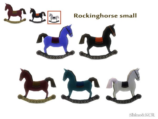 Sims 4 — Under Stair Deco - Rocking Horse small by ShinoKCR — Small Deco Rockinghorse, painted