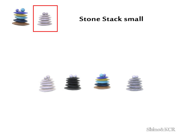 Sims 4 — Under Stair Deco - Stones Stack Smaller by ShinoKCR — Several Stones stacked, painted