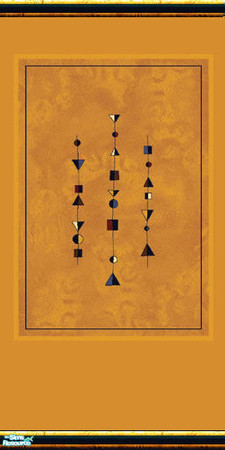 Sims 2 — laguna set - Individual Item by skinflin — wall-laguna orange