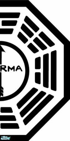 Sims 2 — Dharma Labs Wall - Right panel by poohbear7882 — This is the right half only! In order for the logo to show