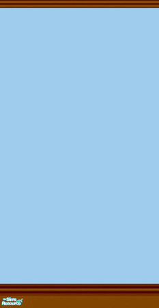 Sims 2 — Mama D's Sims2 Paint DBM - Azure - C by mamads32209 — An azure colored wall. With dark brown double (top &